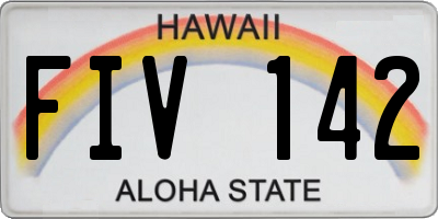 HI license plate FIV142