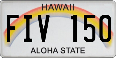 HI license plate FIV150