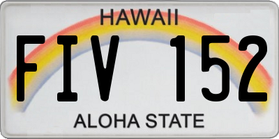HI license plate FIV152