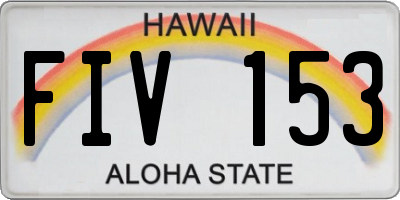 HI license plate FIV153