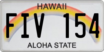 HI license plate FIV154