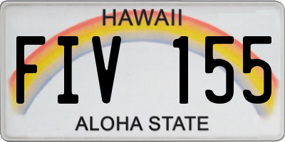 HI license plate FIV155