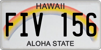 HI license plate FIV156