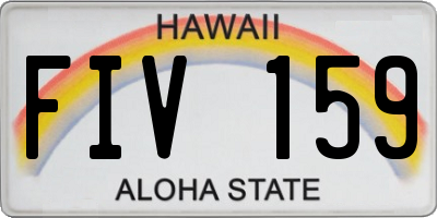 HI license plate FIV159
