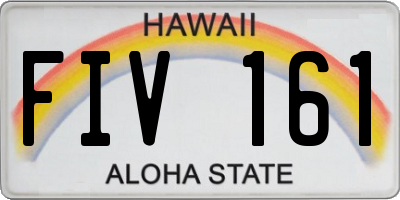 HI license plate FIV161