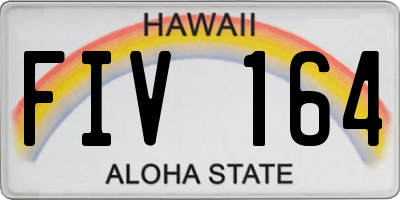 HI license plate FIV164