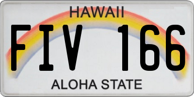 HI license plate FIV166