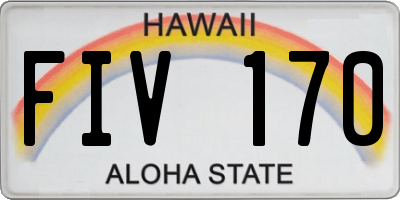 HI license plate FIV170