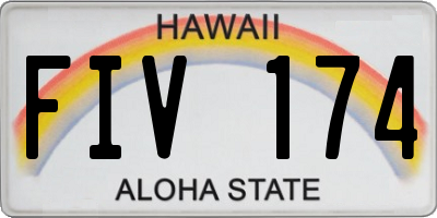 HI license plate FIV174
