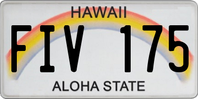 HI license plate FIV175