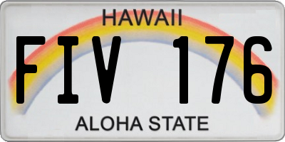 HI license plate FIV176