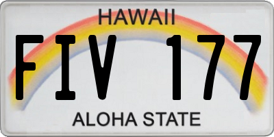 HI license plate FIV177