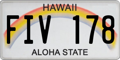 HI license plate FIV178