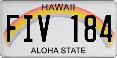 HI license plate FIV184