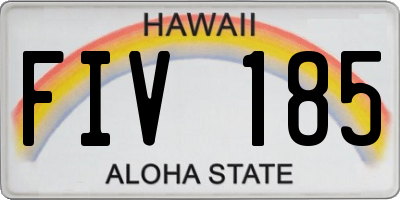 HI license plate FIV185