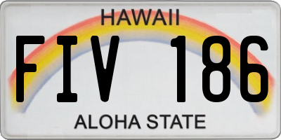 HI license plate FIV186