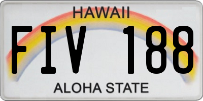 HI license plate FIV188