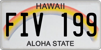 HI license plate FIV199