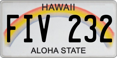 HI license plate FIV232