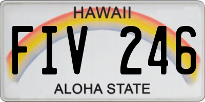 HI license plate FIV246