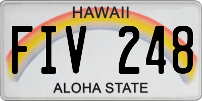 HI license plate FIV248