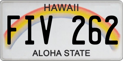 HI license plate FIV262