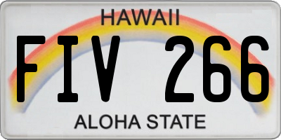 HI license plate FIV266