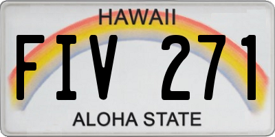 HI license plate FIV271