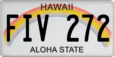 HI license plate FIV272