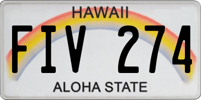 HI license plate FIV274