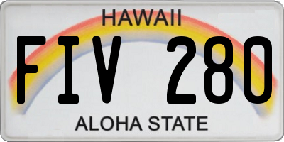 HI license plate FIV280