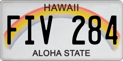 HI license plate FIV284
