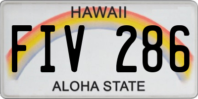 HI license plate FIV286