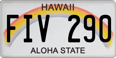 HI license plate FIV290