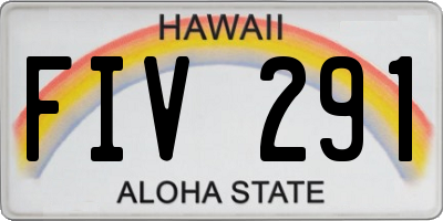 HI license plate FIV291