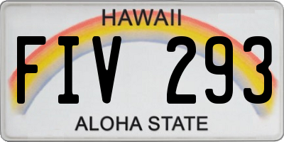 HI license plate FIV293