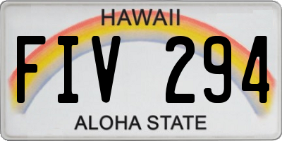 HI license plate FIV294