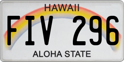 HI license plate FIV296
