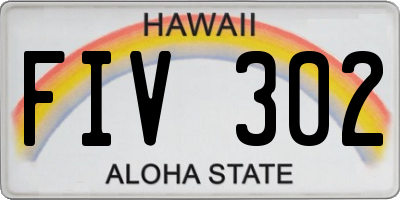 HI license plate FIV302