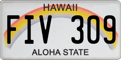 HI license plate FIV309