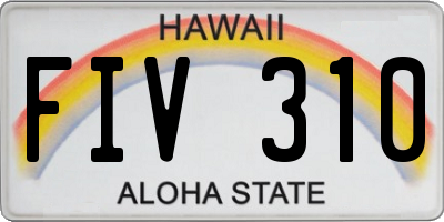 HI license plate FIV310