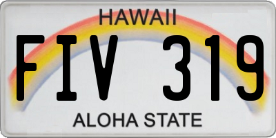 HI license plate FIV319
