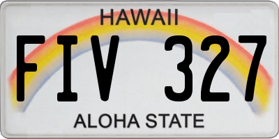 HI license plate FIV327