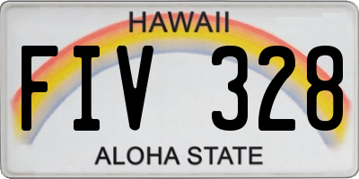 HI license plate FIV328