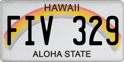 HI license plate FIV329