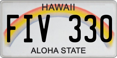 HI license plate FIV330