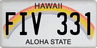 HI license plate FIV331