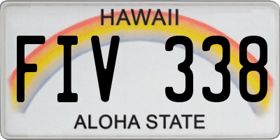 HI license plate FIV338