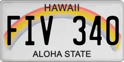 HI license plate FIV340