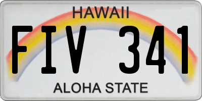 HI license plate FIV341